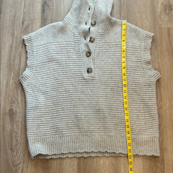 Lush Taupe V-Neck Sweater with Button Accents - Picture 10 of 10